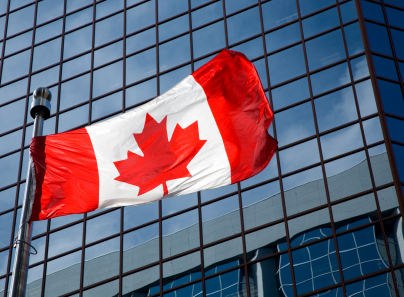 Canadian Flag in Canada